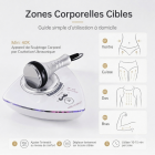 Mini 40K Appareil de Sculpture de Graisse Corporelle à Cavitation Ultrasonique, Masseur Raffermissant pour la Peau de la Machine d'élimination de la Cellulite pour Raffermir et Façonner