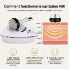 Mini 40K Appareil de Sculpture de Graisse Corporelle à Cavitation Ultrasonique, Masseur Raffermissant pour la Peau de la Machine d'élimination de la Cellulite pour Raffermir et Façonner
