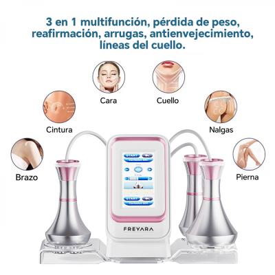 Dispositivo de cavitación por radiofrecuencia de 80 K, sistema de adelgazamiento ultrasónico tres en uno, instrumento de masaje corporal, tratamiento para quemar grasa y anticelulítico.