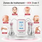 Machine de cavitation RF 80K appareil lipocavitation, système d'amincissement du corps à ultrasons 3 en 1, masseur de corps en cellulite brûlant les graisses