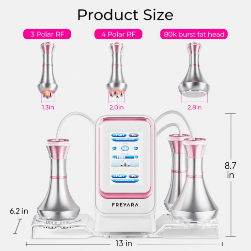 80K Radiofrequency Cavitation Machine, 3in1 Ultrasonic Body Slimming System, Fat Burning Cellulite Body Massager