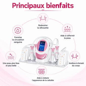 FREYARA 80K RF Ultrasonique Machine de Cavitation sous Vide 6en1, pour Brûler les Graisses, Sculpter Amincissant, avec Lipolaser Pad