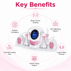 FREYARA 80k RF Ultrasonic Vacuum Cavitation System 6in1, for Fat Burning Body Slimming Sculpting, with EMS Pads