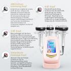 4in1 40K Abnehmen Maschine Vakuum Radiofrequenz Ultraschall Kavitationsgerät(Rosa), Fettverbrennung, Anti Cellulite Schönheitsmaschine zur Körperformung mit Gesicht, Arm, Taille, Bauch, Bein