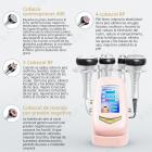 Máquina de cavitación ultrasónica por radiofrecuencia 4 en 1 de 40 K (rosa), dispositivo para esculpir rostro, brazos, cintura, abdomen y piernas.