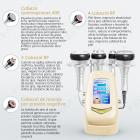 Máquina de cavitación ultrasónica por radiofrecuencia 4 en 1 de 40 K (oro rosa), dispositivo para esculpir rostro, brazos, cintura, abdomen y piernas.