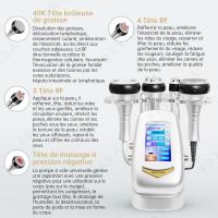 FREYARA Appareil de Radiofréquence Machine de Ultrasonique Cavitation, 4en1 40K Machine Lipocavitation, Machine à Sculpter le Corps, pour Visage, Bras, Taille, Ventre et Jambes