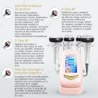 Appareil de cavitation ultrasonique sous vide à radiofréquence 40K 4 en 1 (rose), appareil de remodelage corporel pour le visage, les bras, la taille, le ventre et les jambes.