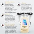 Appareil de cavitation ultrasonique sous vide à radiofréquence 40K 4 en 1 (or rose), appareil de remodelage corporel pour le visage, les bras, la taille, le ventre et les jambes.