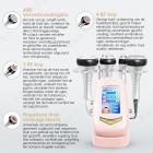 4-in-1 40K radiofrequentie vacuüm ultrasone cavitatieapparaat (roze), lichaamsafslankingsapparaat voor gezicht, armen, taille, buik en benen