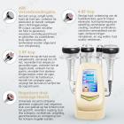 4-in-1 40K radiofrequentie vacuüm ultrasone cavitatieapparaat (roségoud), lichaamsafslankingsapparaat voor gezicht, armen, taille, buik en benen