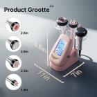 4-in-1 40K radiofrequentie vacuüm ultrasone cavitatieapparaat (roze), lichaamsafslankingsapparaat voor gezicht, armen, taille, buik en benen