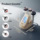 4-in-1 40K radiofrequentie vacuüm ultrasone cavitatieapparaat (roségoud), lichaamsafslankingsapparaat voor gezicht, armen, taille, buik en benen