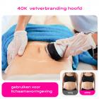4in1 40K Radiofrequentie Vacuüm Ultrasone Cavitatie Machine, Vetverbranding, Lichaamsslank Apparaat voor Gezicht, Arm, Taille, Buik, Been