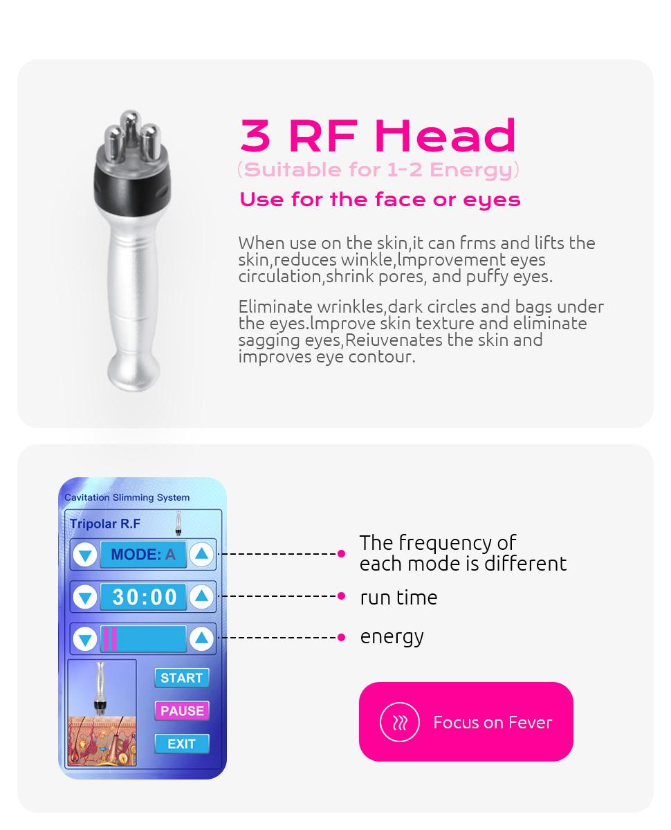 3-pole RF treatment head