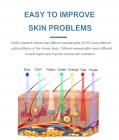 7 Color LED Light Therapy Facial Care Machine, 225 Light Beads, Photodynamic PDT Light Beauty Instrument