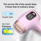 IPL Laser Ontharing Permanent Thuis, IJs Pijnloos voor het Hele Lichaam, 990000 Flitsen, 5 Niveaus, FDA Gecertificeerd, Roze