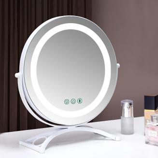 FREYARA Ovale Miroir Maquillage pour Coiffeuse avec LED Bande, 40