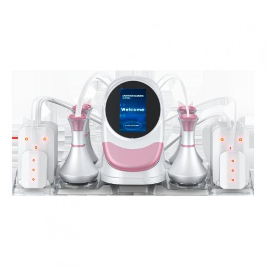 80K RF Ultrasonic Vacuum Cavitation System 6in1, for Fat Burning Body Slimming Sculpting, with Lipolaser Pads
