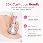 FREYARA 80k RF Ultrasonic Vacuum Cavitation System 6in1, for Fat Burning Body Slimming Sculpting, with EMS Pads
