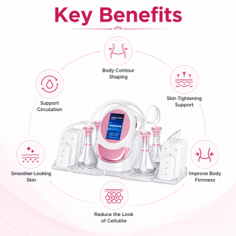 FREYARA 80K RF Ultrasonic Vacuum Cavitation System 6in1, for Fat Burning Body Slimming Sculpting, with Lipolaser Pads