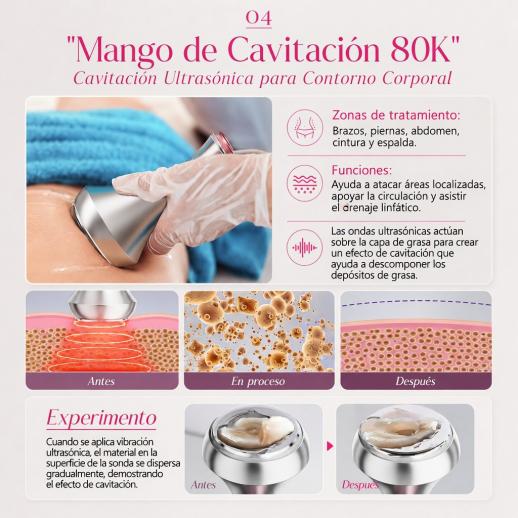 Máquina de cavitación ultrasónica 80k 9 en 1 profesional con almohadillas de lipoláser para adelgazamiento corporal, masajeador de vacío para salón de spa.