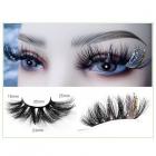 8D False Eyelashes، Glitter Color، مينك 28