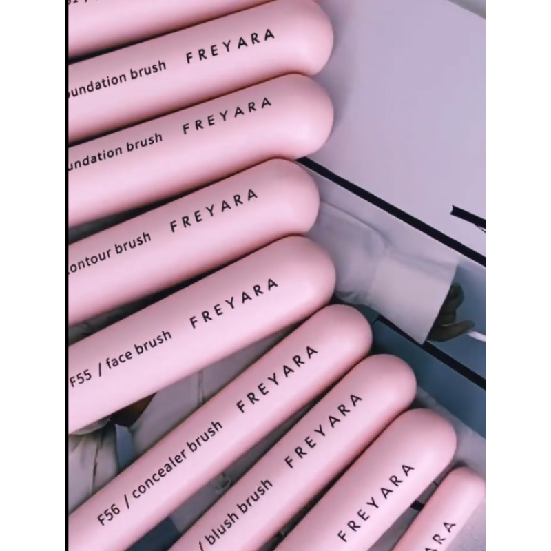 FREYARA Pincéis Maquiagem Profissional Kit 25pcs, Rosa Brilhante