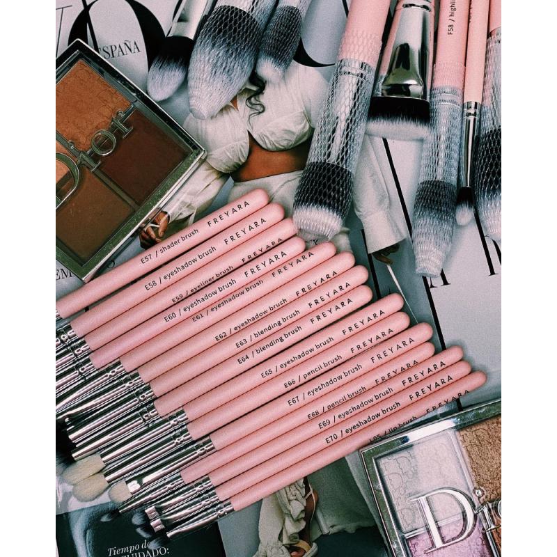 FREYARA Pincéis Maquiagem Profissional Kit 25pcs, Rosa Brilhante