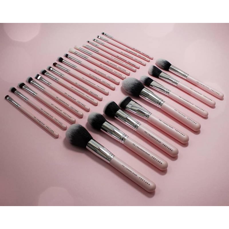 FREYARA Pincéis Maquiagem Profissional Kit 25pcs, Rosa Brilhante