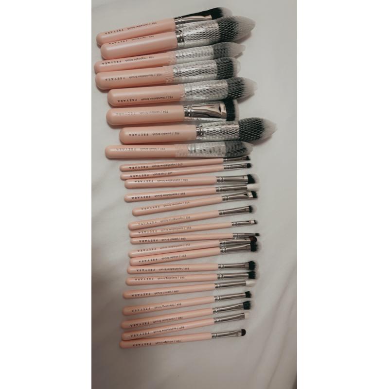 FREYARA Pincéis Maquiagem Profissional Kit 25pcs, Rosa Brilhante