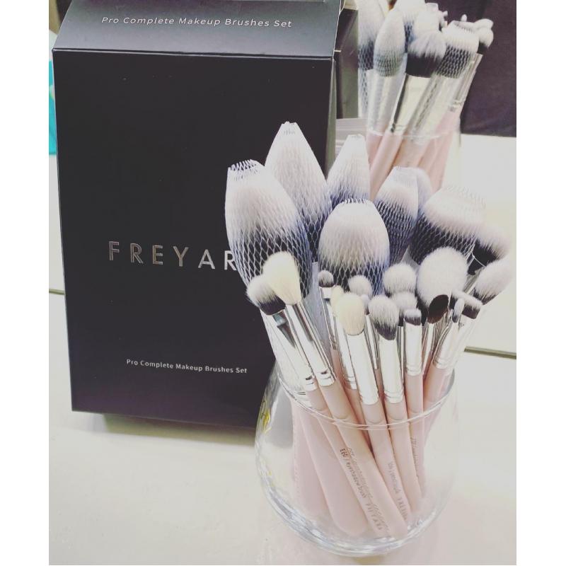 FREYARA Pincéis Maquiagem Profissional Kit 25pcs, Rosa Brilhante