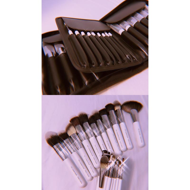 FREYARA Pincéis Maquiagem Profissional Kit 30pcs, Clássico Branco