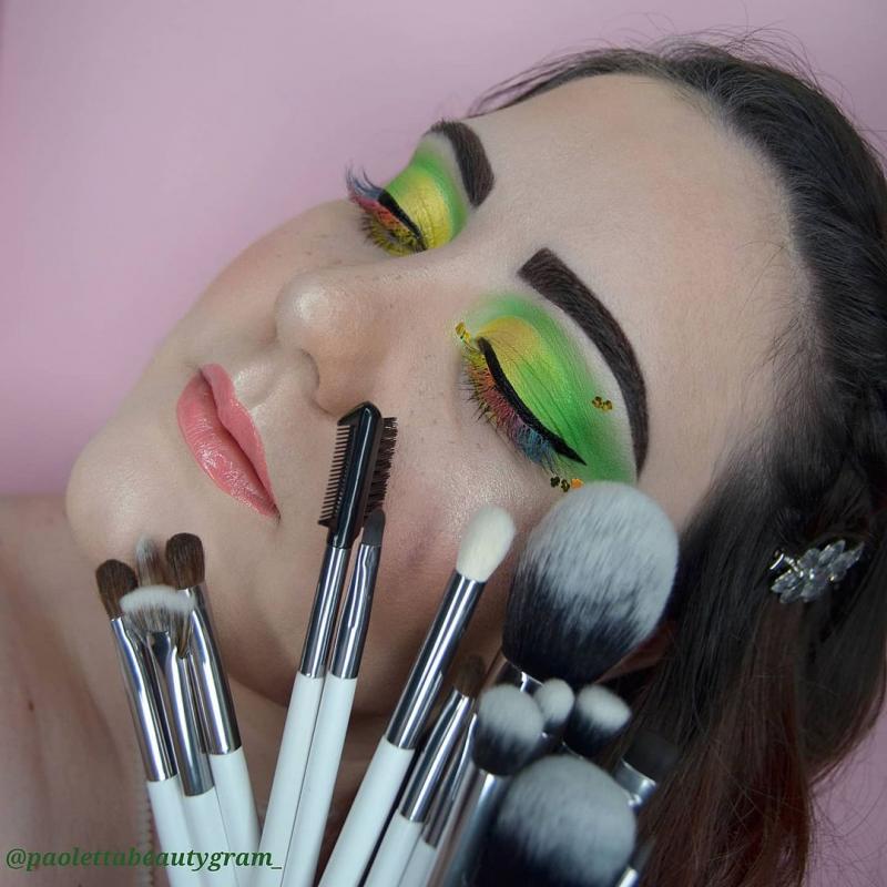 FREYARA Pincéis Maquiagem Profissional Kit 30pcs, Clássico Branco