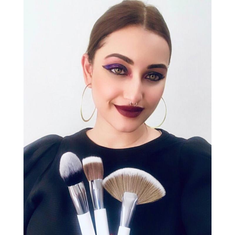 FREYARA Pincéis Maquiagem Profissional Kit 30pcs, Clássico Branco