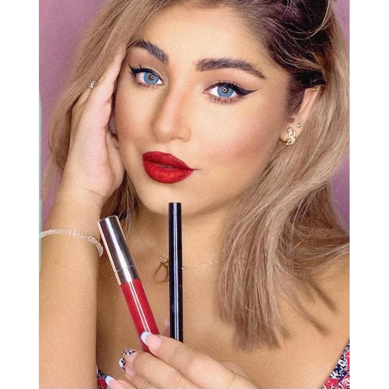 Waterproof, Longa Duração, Lipgloss Matte, Mexican Red