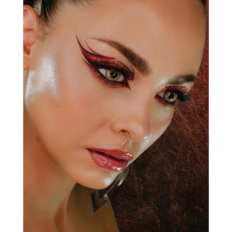 Waterproof, Longa Duração, Delineador Líquido, Vermelho