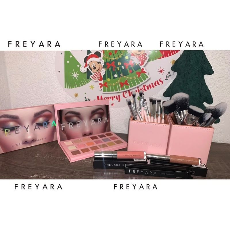 Kit Profissional de 25pcs Pincéis de Maquiagem com Suporte Magnético, Rosa