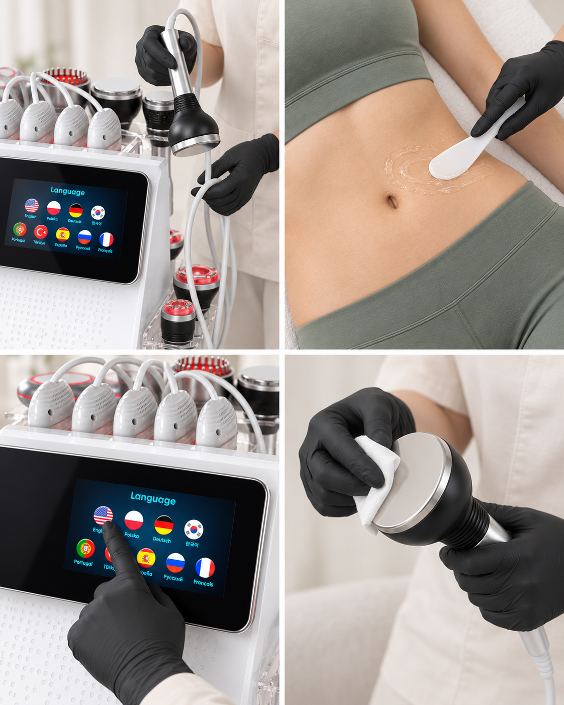 Professional operation and handpiece cleaning steps