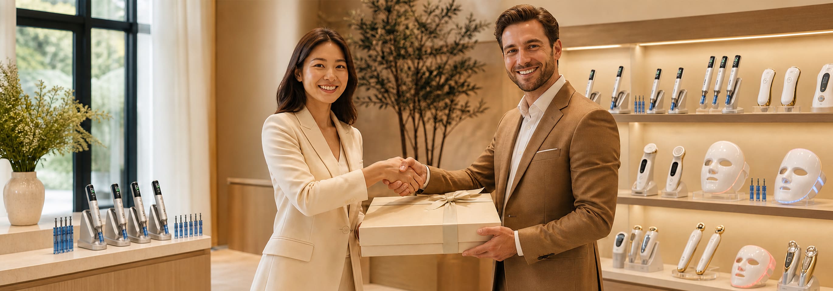 FREYARA representatives beginning an official business partnership