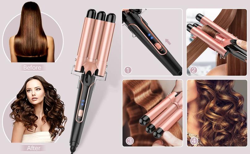 Professional hairstylist using 6in1 hair curling iron