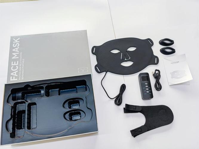 Professional using Light Therapy Skincare Silicone Mask in dermatology clinic