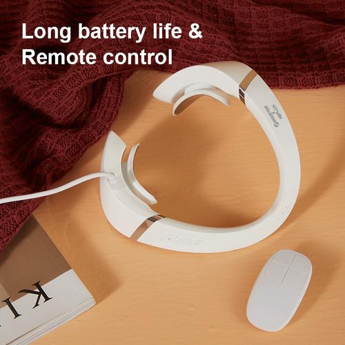 neck massager demonstration in office setting