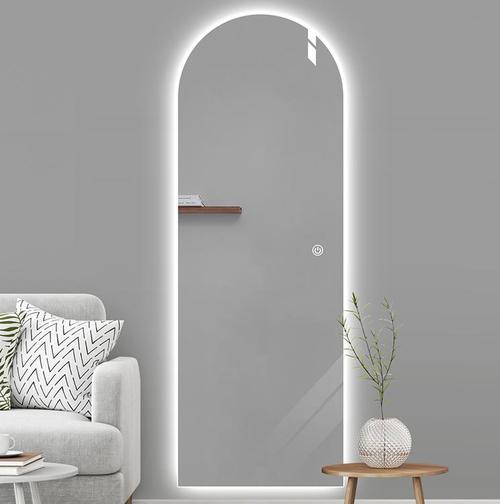 Modern LED dressing mirror with adjustable lighting