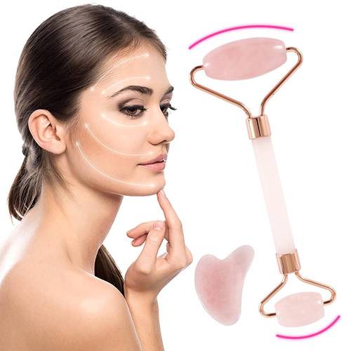 rose quartz face massager