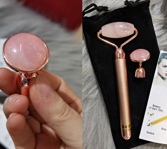 rose quartz face massager