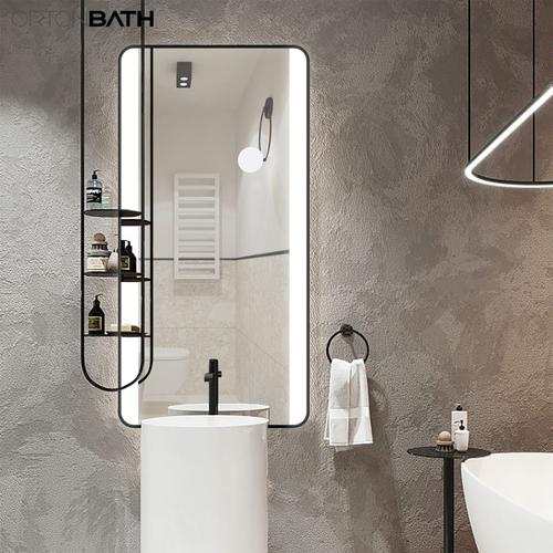 portable mirror with lights