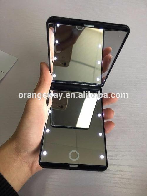 lighted travel mirror