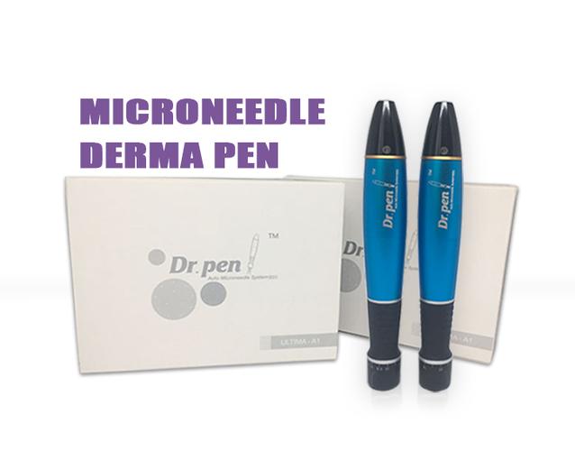 Professional dermapen microneedling procedure in clinic