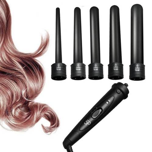 hair curling wand set